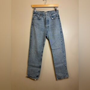 Agolde Straight Jeans in Light Blue Denim
